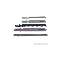 Silverline - ensemble de 10 lames de scie sauteuse 10 pcs bois/métal 234060