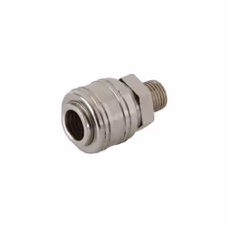 Coupleurs rapides / filetage mâle 1/4'' bsp Longueur totale : 42 mm Coupleur rapide européen à filetage mâle pour air comprim ...