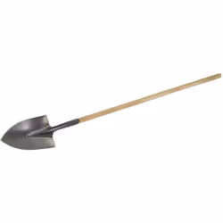 En acier embouti traité thermiquement avec finition martelée et peint par poudrage. Manche solide en bois verni avec extrêmit ...