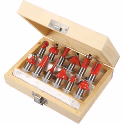 Tranchants en carbure de tungstène et tiges robustes en acier durci. Comprend : fraises droites (6 x 20 mm , 12 x 20 mm , 16  ...