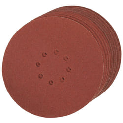 Silverline - lot de 10 disques auto-agrippants perforés 225 mm grain 80 272756