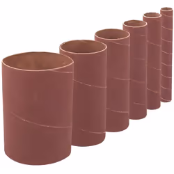 Toile abrasive d'oxyde d'aluminium. Collé en spirale sur tube support en coton. Idéal pour poncer les courbes et les arrondis ...