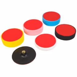 Éponges en polyuréthane haute qualité en noir, jaune, blanc, rouge et bleu. Pour couper, enduire, polir et les finitions. Com ...