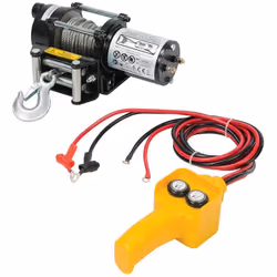 Treuil électrique à monter sur un véhicule d'une capacité de traction de 900 kg (2 000 livres), alimenté par 12 V (CC), habit ...