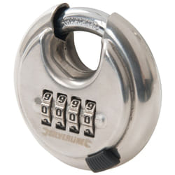 Silverline - cadenas à code 4 chiffre en acier inoxydable 70 mm 926157