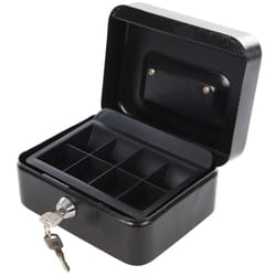 Silverline - boîte métal refermable à clé pour espèces et objets de valeurs 165 x 128 x 80 mm 795764