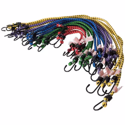 Cordons élastique extensibles et robustes tressés en polypropylène ultrarésistant pourvus de deux crochets en métal recouvert ...
