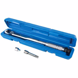 Description générale Clé dynamométrique en acier chrome-vanadium avec tête à cliquet réversible. Idéale pour le serrage d'écr ...