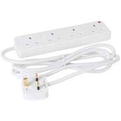 Powermaster - rallonge électrique avec voyant néon 4 prises - 5 m pmaster 756731