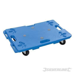 Chariot plateforme en plastique emboîtable - SILVERLINE - Capacité 100 Kg - Roues pivotantes