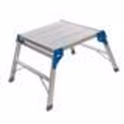 Escabeau - SILVERLINE - Plateforme pliante - Aluminium anodisé - 150 Kg - 65 kg