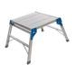Escabeau - SILVERLINE - Plateforme pliante - Aluminium anodisé - 150 Kg - 65 kg