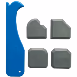 Ensemble composé de lisseurs et spatules spécialement prévus pour le lissage de joints de silicone autour de baignoires, lava ...