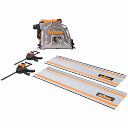 Description générale Scie plongeante puissante de 1 400 W avec guide de 1 400 mm, idéale pour réaliser des coupes précises da ...