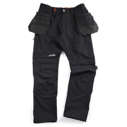 Scruffs - Pantalon Tech Noir Taille 44 r – Avec Poches-Étuis – Confort et Praticité