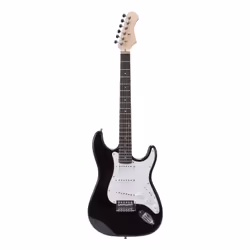 RockJam RJEG02-SK-BK guitare Guitare électrique 6 cordes Noir, Blanc