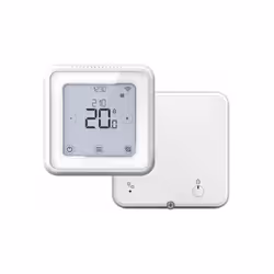 Thermostat mural filaire connecté T6 blanc S'utilise aussi en rénovation, même sur un emplacement plus large, grâce à la plat ...