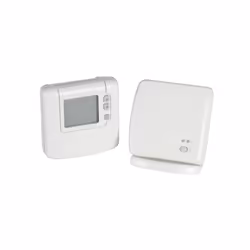 Thermostat d'ambiance digital non-programmable sans fil comprenant un thermostat d'ambiance avec large écran LCD et un boitie ...