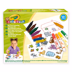VIVID Mon Premier Coffret de Coloriage et de Gommettes, 1 an(s), Carton, Plastique, Multicolore, 18 pièce(s)