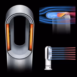 Dyson Hot+Cool HF1 Intérieure Argent, Blanc Ventilateur sans lame domestique - Vue supplémentaire 3