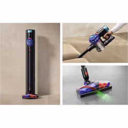 Dyson V10 Konical + Auto-empty Dok Aspirateur balai Batterie Sec HEPA Sans sac 0,54 L 150 W Noir, Bleu - Vue supplémentaire 2