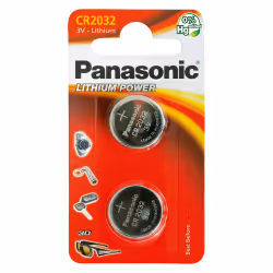 Panasonic CR2032, Batterie à usage unique, Lithium, 3 V, 1 pièce(s), Métallique, Pile bouton