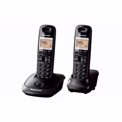 Panasonic KX-TG2512FXT, Téléphone DECT, Haut-parleur, 50 entrées, Identification de l'appelant, Noir