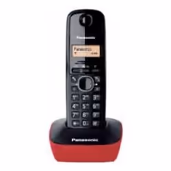 Panasonic KX-TG1611, Téléphone DECT, 50 entrées, Identification de l'appelant, Noir, Rouge