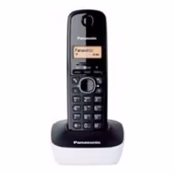 Panasonic KX-TG1611, Téléphone DECT, 50 entrées, Identification de l'appelant, Noir, Blanc