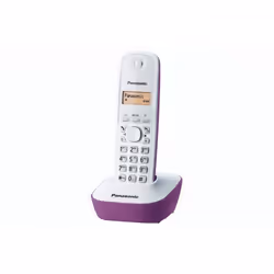 Panasonic KX-TG1611FRF, Téléphone DECT, 50 entrées, Identification de l'appelant, Violet, Blanc