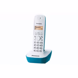 Panasonic KX-TG1611FRC, Téléphone DECT, 50 entrées, Identification de l'appelant, Cyan, Blanc