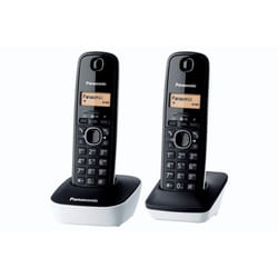 Panasonic KX-TG1612 Téléphone DECT Identification de l'appelant Noir, Blanc