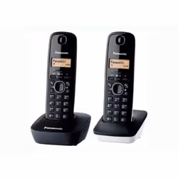 Panasonic KX-TG1612, Téléphone DECT, 50 entrées, Identification de l'appelant, Noir