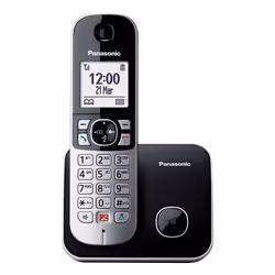 Panasonic KX-TG6851SPB téléphone Téléphone DECT Identification de l'appelant Noir, Gris
