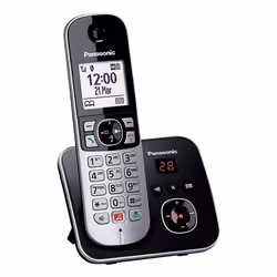 Panasonic KX-TG6861SPB téléphone Téléphone DECT Identification de l'appelant Noir, Gris