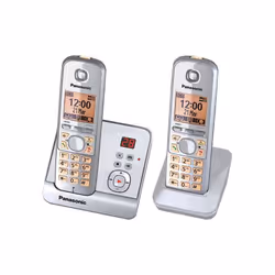Panasonic KX-TG6722, Téléphone DECT, 100 entrées, Argent