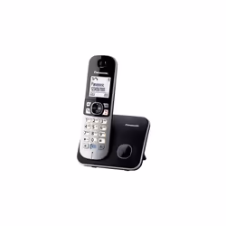 Panasonic KX-TG6811FXB, Téléphone DECT, Haut-parleur, 120 entrées, Identification de l'appelant, Noir