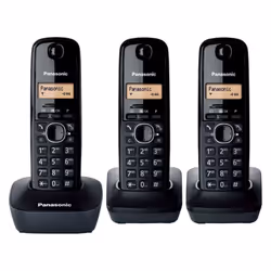 Panasonic KX-TG1613 Téléphone DECT Identification de l'appelant Noir