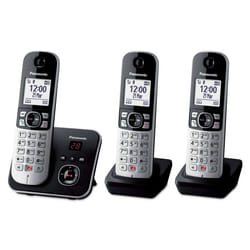Panasonic KX-TG6863 Téléphone DECT Identification de l'appelant Noir, Argent