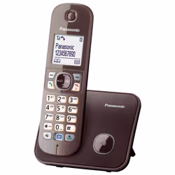 Panasonic KX-TG6811GA, Téléphone DECT, 120 entrées, Identification de l'appelant, Marron