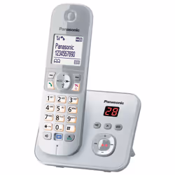 Panasonic KX-TG6821GS, Téléphone DECT, 120 entrées, Identification de l'appelant, Argent
