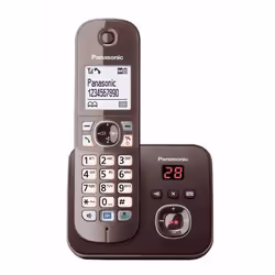 Panasonic KX-TG6821GA, Téléphone DECT, 120 entrées, Identification de l'appelant, Marron