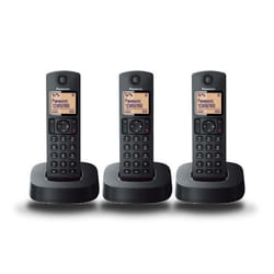 Panasonic KX-TGC313SPB téléphone Téléphone DECT Identification de l'appelant Noir