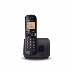 Panasonic KX-TGC 210 PDB, Téléphone DECT, Combiné sans fil, Haut-parleur, 50 entrées, Identification de l'appelant, Noir