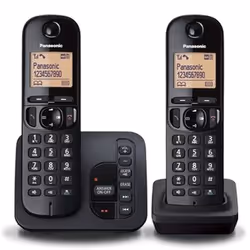 Panasonic KX-TGC222BLB, Téléphone DECT, 50 entrées, Identification de l'appelant, Noir