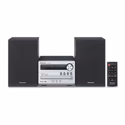 Panasonic SC-PM250EC-S, Système micro audio domestique, Argent, 1 disques, 20 W, 1-voie, 10 cm