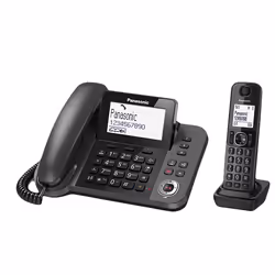 Panasonic KX-TGF320E, Téléphone DECT, Haut-parleur, 100 entrées, Identification de l'appelant, Noir