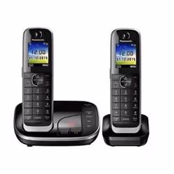 Panasonic KX-TGJ322, Téléphone DECT, Haut-parleur, 250 entrées, Identification de l'appelant, Service de message court (SMS), ...