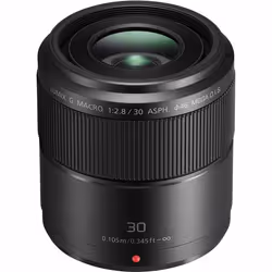 Panasonic Lumix G Macro 30mm / F2.8 ASPH. / MEGA O.I.S., Objectif macro, 9/9, Stabilisateur d'image, Micro Four Thirds (MFT)