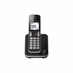 Panasonic KX-TGD310, Téléphone DECT, Haut-parleur, 120 entrées, Identification de l'appelant, Noir, Blanc